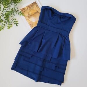 BCBGMAXAZRIA Blue Annika Oragami Dress